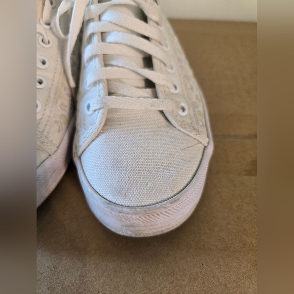 White KEDS canvas sneakers with iridescent elements - Picture 6 of 6